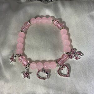 Hello Kitty Pink Charm  Bracelet New